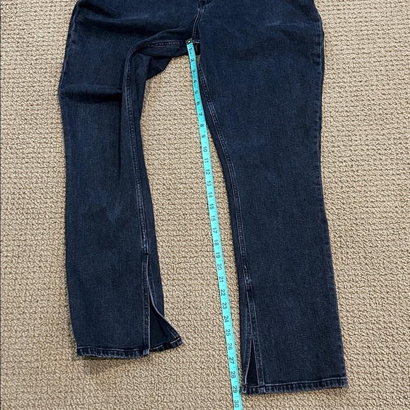 Abercrombie & Fitch The Skinny High Rise Jeans size 33 Black Wash Split Seams - Picture 12 of 14